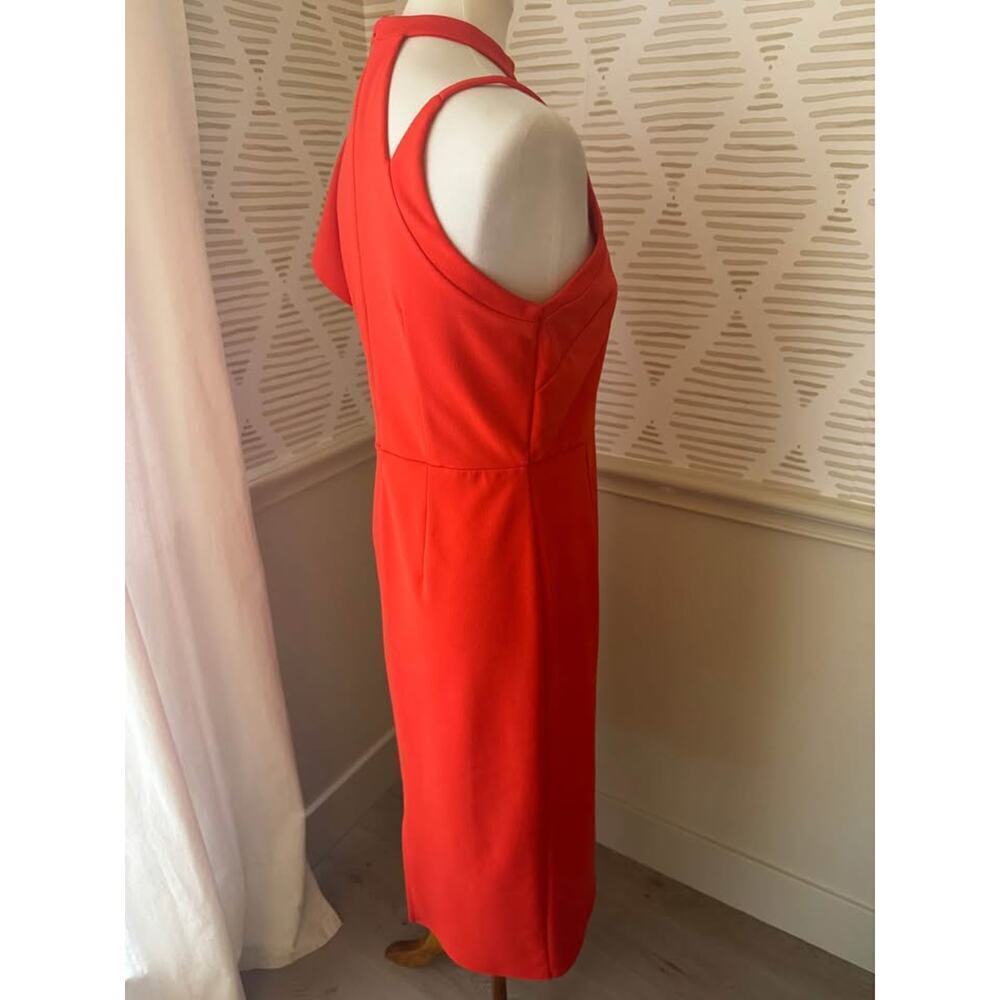 Topshop Women’s Size 8 Medium Red Ruffle Asymetrical Party Cocktail Dress - Picture 6 of 7